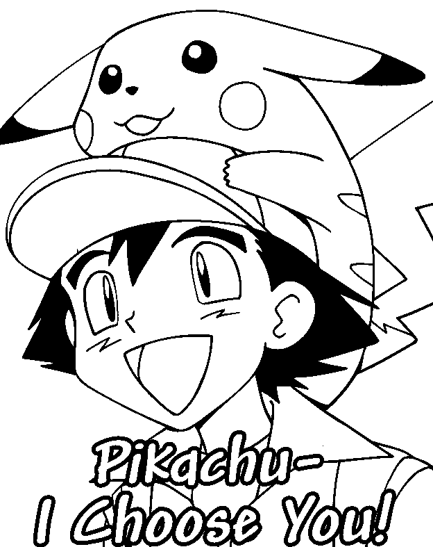 pobarvanke pokemon pikachu
